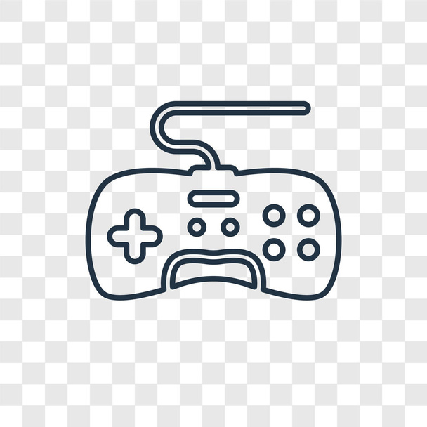 game controller icon in trendy design style. game controller icon isolated on transparent background. game controller vector icon simple and modern flat symbol for web site, mobile, logo, app, UI. game controller icon vector illustration, EPS10. - Vector, Image