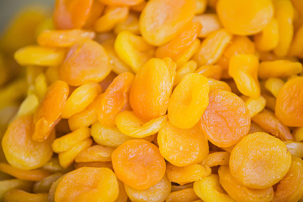 Delicious pile of fresh dried apricots - Photo, Image
