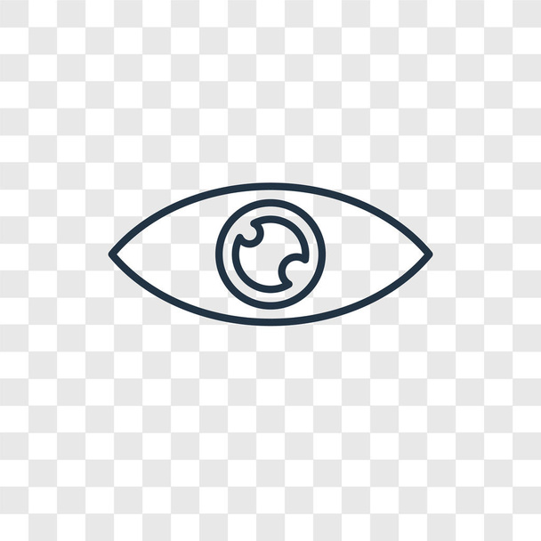 eye icon in trendy design style. eye icon isolated on transparent background. eye vector icon simple and modern flat symbol for web site, mobile, logo, app, UI. eye icon vector illustration, EPS10. - Vector, Image