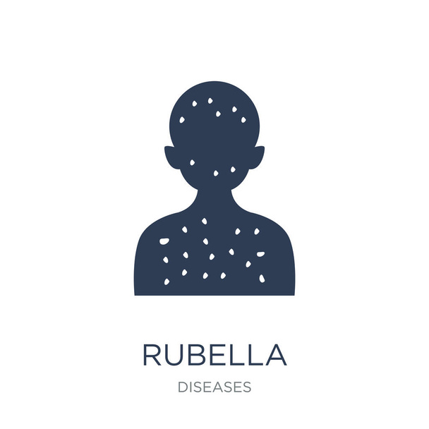 Rubella icon. Trendy flat vector Rubella icon on white background from Diseases collection, vector illustration can be use for web and mobile, eps10 - Vector, Image