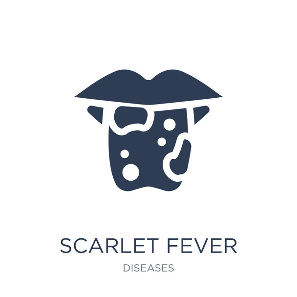 Scarlet fever icon. Trendy flat vector Scarlet fever icon on white background from Diseases collection, vector illustration can be use for web and mobile, eps10 - Vector, Image