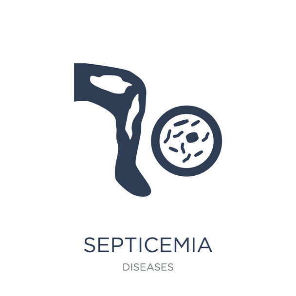 Icono de septicemia. Icono moderno de septicemia de vector plano sobre fondo blanco de la colección de enfermedades, la ilustración de vectores se puede utilizar para web y móvil, eps10
 - Vector, Imagen