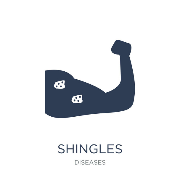Shingles icon. Trendy flat vector Shingles icon on white background from Diseases collection, vector illustration can be use for web and mobile, eps10 - Vector, Image