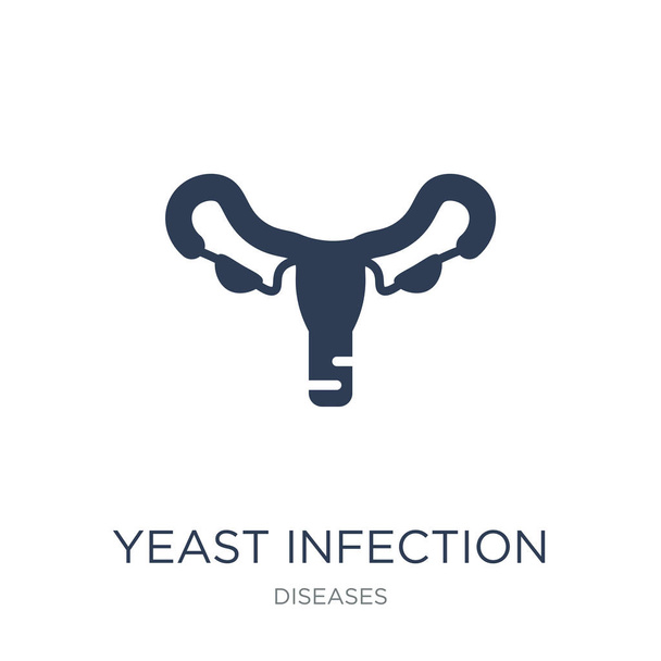 Икона дрожжевой инфекции. Trendy flat vector Yeast infection icon on white basic from diseases collection, vector illustration can be use for web and mobile, eps10
 - Вектор,изображение