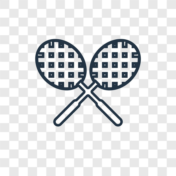 トレンディなデザイン スタイルのテニス ラケット アイコン。テニス ラケットのアイコンが透明な背景に分離されました。テニス ラケット ベクトル アイコン シンプルでモダンなフラット記号 web サイト、モバイル、ロゴ、アプリの Ui。テニス ラケットのアイコン ベクトル図、Eps10. - ベクター画像