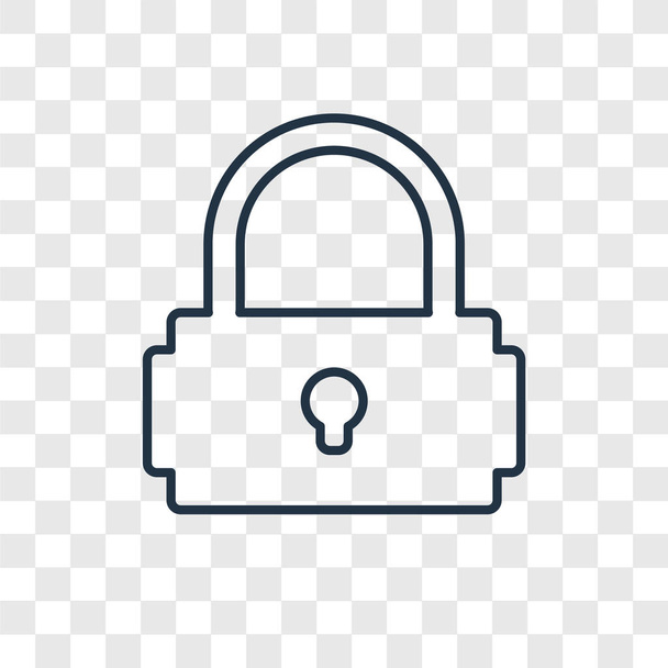 padlock icon in trendy design style. padlock icon isolated on transparent background. padlock vector icon simple and modern flat symbol for web site, mobile, logo, app, UI. padlock icon vector illustration, EPS10. - Vector, Image