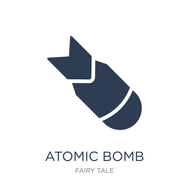 Atomic bomb icon. Trendy flat vector Atomic bomb icon on white background from Fairy Tale collection, vector illustration can be use for web and mobile, eps10 - Vector, Image