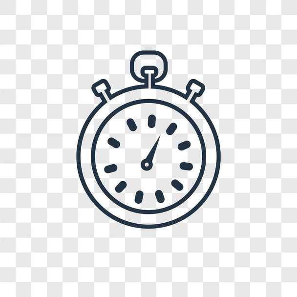 stopwatch icon in trendy design style. stopwatch icon isolated on transparent background. stopwatch vector icon simple and modern flat symbol for web site, mobile, logo, app, UI. stopwatch icon vector illustration, EPS10. - Vector, Image
