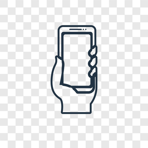 ikona smartfona w modny styl. ikona smartfona na przezroczystym tle. Smartphone ikona proste i nowoczesne płaskie symbol wektor witryny sieci web, mobile, logo, aplikacji, interfejs użytkownika. Smartphone ikona ilustracja wektorowa, Eps10. - Wektor, obraz