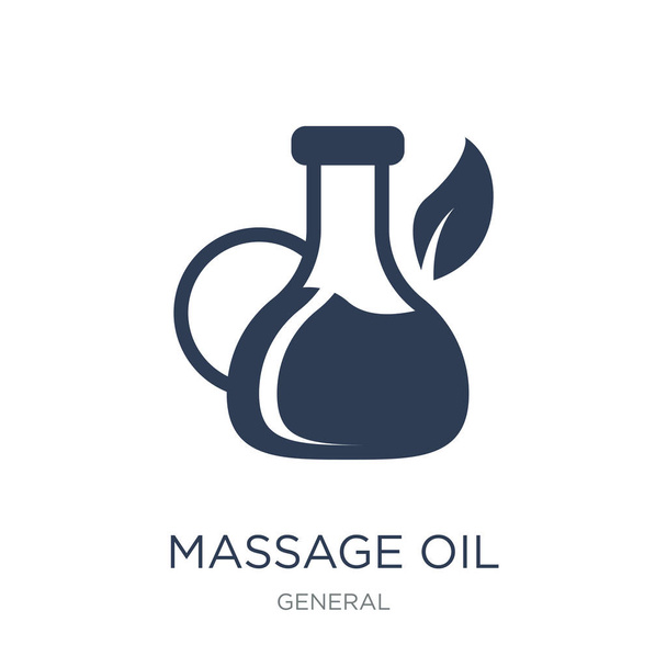 massage oil icon. Trendy flat vector massage oil icon on white background from General collection, vector illustration can be use for web and mobile, eps10 - Vettoriali, immagini