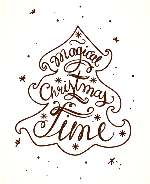 Christmas quote made in decorative circle - Vector, Image