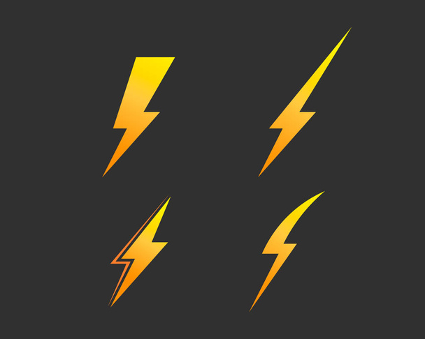 Lightning bolt, energii elektrycznej zasilania wektor zestaw ilustracja projekt - Wektor, obraz