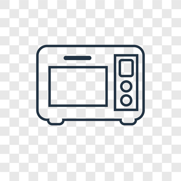 microwave oven icon in trendy design style. microwave oven icon isolated on transparent background. microwave oven vector icon simple and modern flat symbol for web site, mobile, logo, app, UI. microwave oven icon vector illustration, EPS10. - Vector, Image