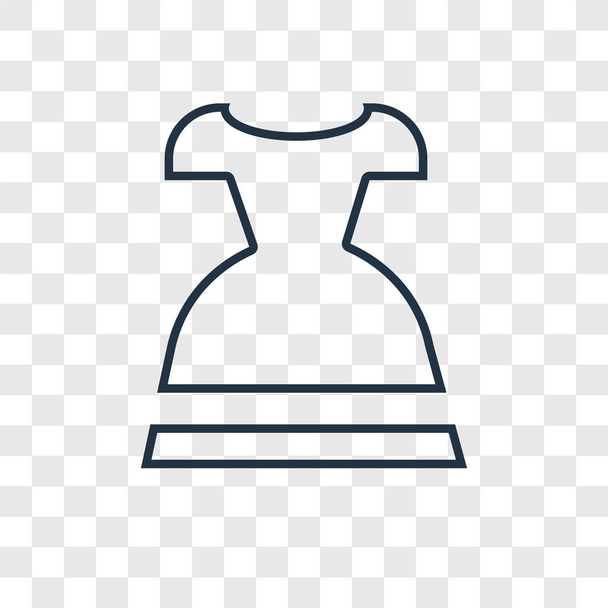 トレンディなデザイン スタイルのアイコンをドレスアップします。ドレスのアイコンが透明な背景に分離されました。web サイト、モバイル、ロゴの近代的なフラット記号アプリ Ui と単純なベクトルのアイコンをドレスします。ドレス アイコン ベクトル図、Eps10. - ベクター画像