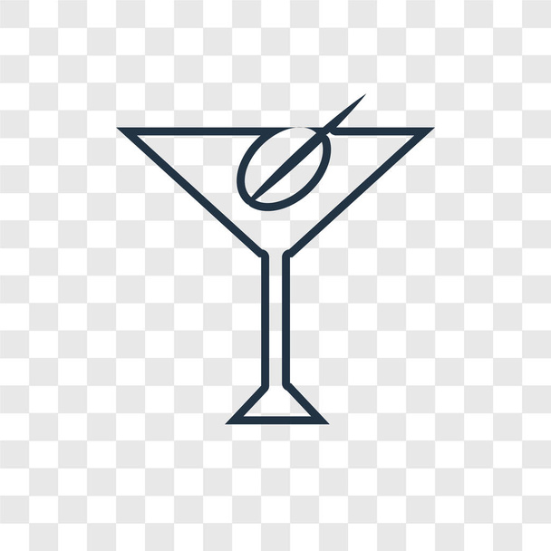 cocktail icon in trendy design style. cocktail icon isolated on transparent background. cocktail vector icon simple and modern flat symbol for web site, mobile, logo, app, UI. cocktail icon vector illustration, EPS10. - Vector, Image