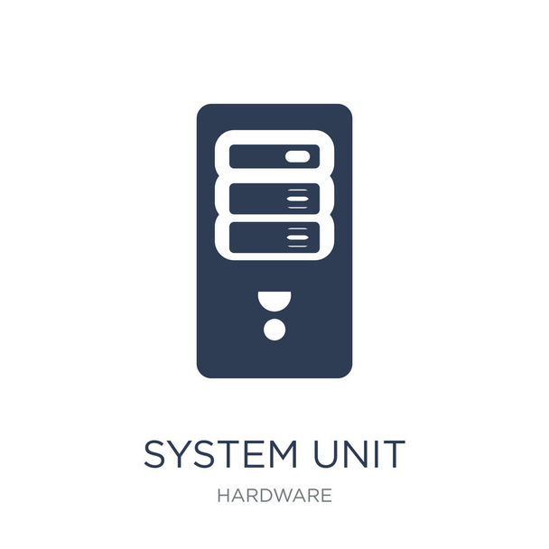 Systemeinheitssymbol. trendige flache Vektor-System-Unit-Symbol auf weißem Hintergrund aus Hardware-Sammlung, Vektor-Illustration kann für Web und Handy verwendet werden, eps10 - Vektor, Bild