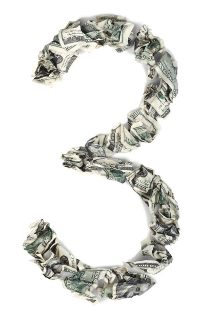 3 Three - Crimped 100 us dollar Bills - Fotó, kép