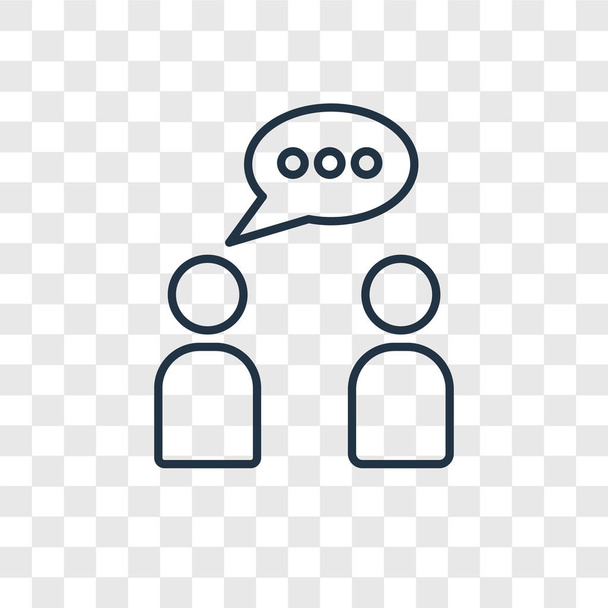 иконка разговора в стиле модного дизайна. иконка разговора изолирована на прозрачном фоне. иконка вектора разговора простой и современный плоский символ для веб-сайта, мобильного телефона, логотипа, приложения, пользовательского интерфейса. иконка разговора векторная иллюстрация, EPS10
. - Вектор,изображение