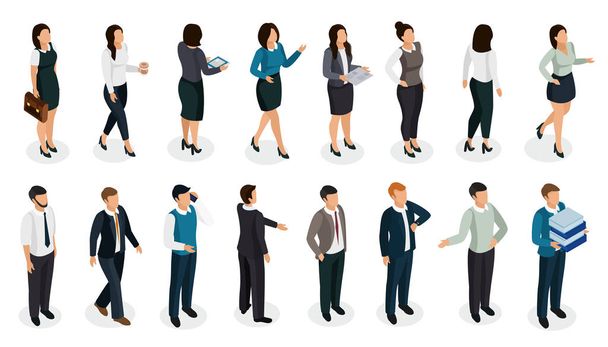 Office People Isometric Set - Vector, Image