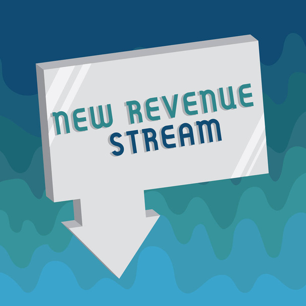 Käsiala teksti New Revenue Stream. Käsite, joka tarkoittaa tehostettua lisätulonlähdettä - Parannettu lähestymistapa
 - Valokuva, kuva