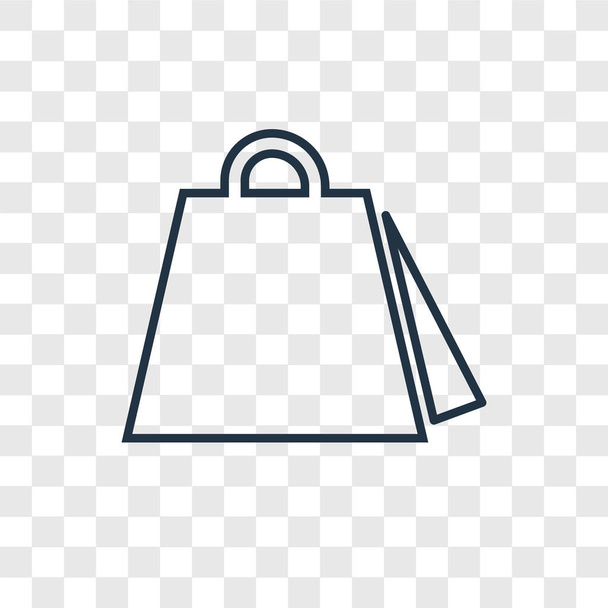 shopping bag icon in trendy design style. shopping bag icon isolated on transparent background. shopping bag vector icon simple and modern flat symbol for web site, mobile, logo, app, UI. shopping bag icon vector illustration, EPS10. - Vector, Image