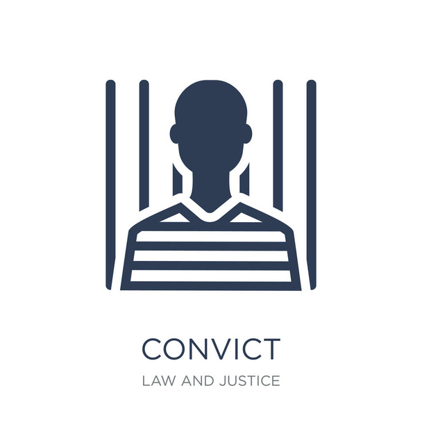 Convict icon. Trendy flat vector Convict icon on white background from law and justice collection, vector illustration can be use for web and mobile, eps10 - Vector, Image