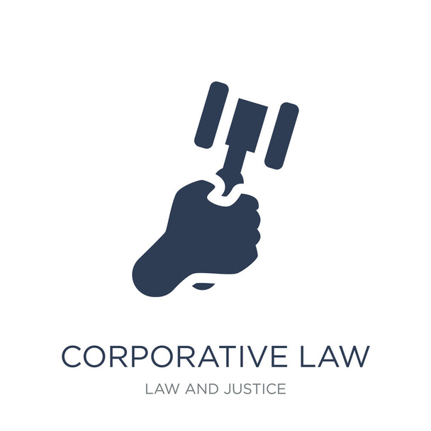 икона корпоративного права. Модные плоские векторные корпоративное право иконка на белом фоне от закона и сбора правосудия, векторные иллюстрации могут быть использованы для веб и мобильных, eps10
 - Вектор,изображение