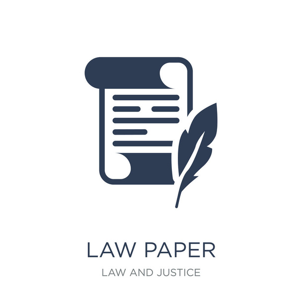 Юридична ікона паперу. Модний плоский векторний закон Піктограма паперу на білому тлі з колекції закону та правосуддя, Векторні ілюстрації можуть бути використані для веб та мобільних пристроїв, eps10
 - Вектор, зображення