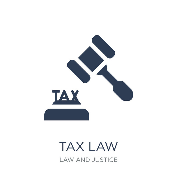 租税法のアイコン。トレンディなフラット ベクトル税法 web とモバイル、eps10 用の法と正義のコレクション、ベクトル図から白い背景のアイコンもあります。 - ベクター画像