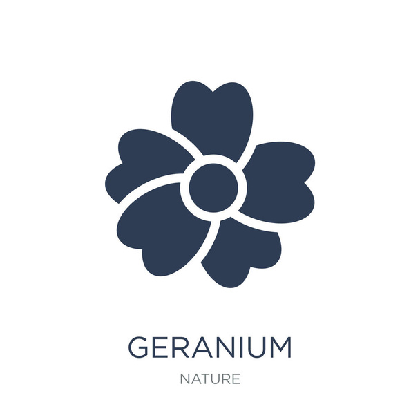 Geranium icon. Trendy flat vector Geranium icon on white background from nature collection, vector illustration can be use for web and mobile, eps10 - Vetor, Imagem