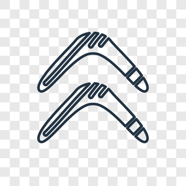 icono boomerang en el estilo de diseño de moda. icono boomerang aislado sobre fondo transparente. boomerang vector icono simple y moderno símbolo plano para el sitio web, móvil, logotipo, aplicación, interfaz de usuario. ilustración vector icono boomerang, EPS10
. - Vector, imagen