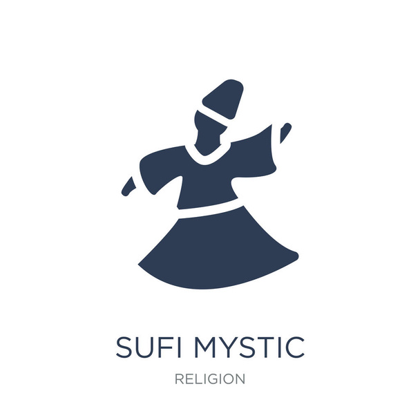 Szufi misztikus ikonra. Trendi lapos vektor Szufi misztikus ikonra a fehér háttér a vallás gyűjtemény, vektoros illusztráció lehet használni a web és mobil, eps10 - Vektor, kép