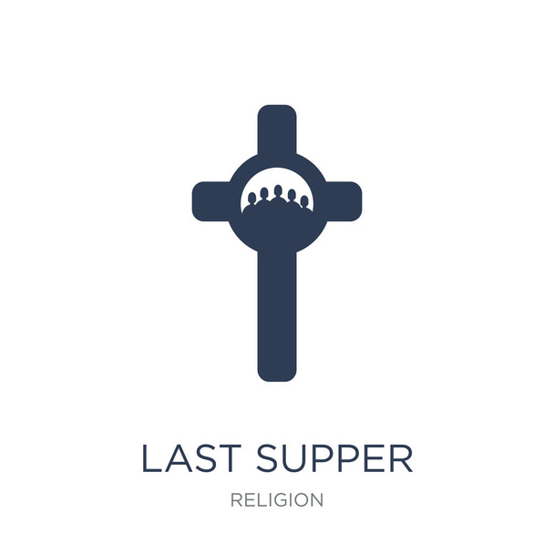 Last supper icon. Trendy flat vector Last supper icon on white background from Religion collection, vector illustration can be use for web and mobile, eps10 - Vector, Image