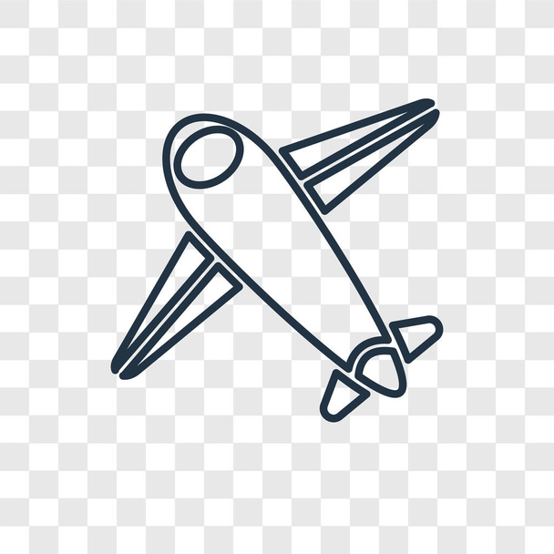 airplane icon in trendy design style. airplane icon isolated on transparent background. airplane vector icon simple and modern flat symbol for web site, mobile, logo, app, UI. airplane icon vector illustration, EPS10. - Vector, Image