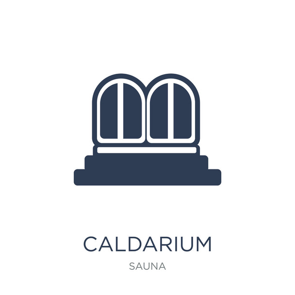 Caldarium pictogram. Trendy platte vector Caldarium pictogram op witte achtergrond uit sauna collectie, vectorillustratie kan worden gebruikt voor web en mobiel, eps10 - Vector, afbeelding