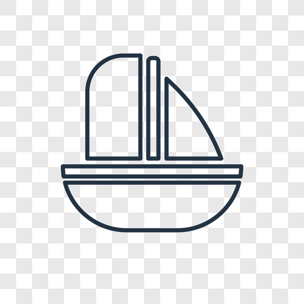 modaya uygun bir tasarım tarzı Yelkenli tekne simgesi. Yelkenli tekne simgesi üzerinde şeffaf arka plan izole. Yelkenli tekne vektör simgesi basit ve modern düz simgesi web sitesi, mobil, logo, app, UI. Yelkenli tekne simge vektör çizim, Eps10. - Vektör, Görsel