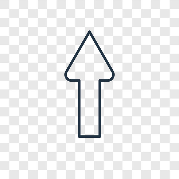 up arrow icon in trendy design style. up arrow icon isolated on transparent background. up arrow vector icon simple and modern flat symbol for web site, mobile, logo, app, UI. up arrow icon vector illustration, EPS10. - Vector, Image