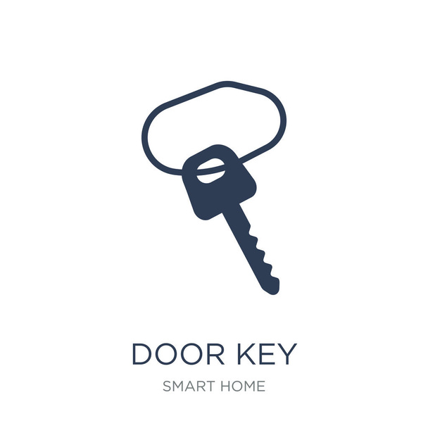 Icona della chiave della porta. Trendy piatto vettore porta icona chiave su sfondo bianco dalla collezione Smart Home, illustrazione vettoriale può essere utilizzato per il web e mobile, eps10
 - Vettoriali, immagini