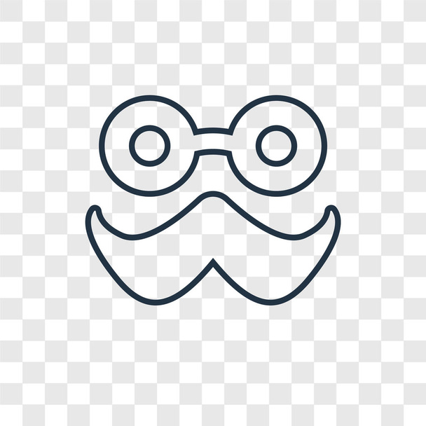 トレンディなデザイン スタイルの髭アイコン。口ひげのアイコンが透明な背景に分離します。口ひげの web サイト、携帯、ロゴ、アプリ、ベクトル アイコン シンプルでモダンなフラット記号 Ui。口ひげのアイコン ベクトル図、Eps10. - ベクター画像
