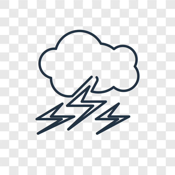 icono de tormenta en el estilo de diseño de moda. icono de tormenta aislado sobre fondo transparente. icono de vector de tormenta simple y moderno símbolo plano para el sitio web, móvil, logotipo, aplicación, interfaz de usuario. ilustración de vector de icono de tormenta, EPS10
. - Vector, imagen
