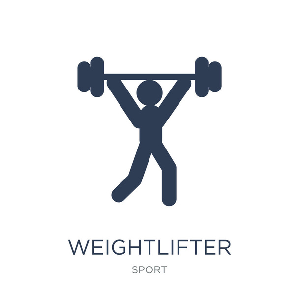Weightlifter icon. Trendy flat vector Weightlifter icon on white background from sport collection, vector illustration can be use for web and mobile, eps10 - Vector, Image