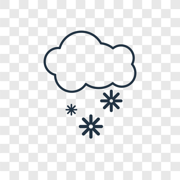 トレンディなデザイン スタイルで雪に覆われたアイコン。雪のアイコンが透明な背景に分離されました。雪に覆われたベクトル アイコン シンプルでモダンなフラット記号の web サイト、携帯、ロゴ、アプリケーション、Ui。雪に覆われたアイコン ベクトル図、Eps10. - ベクター画像