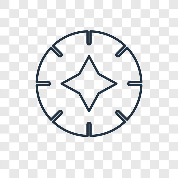 compass icon in trendy design style. compass icon isolated on transparent background. compass vector icon simple and modern flat symbol for web site, mobile, logo, app, UI. compass icon vector illustration, EPS10. - Vector, Image