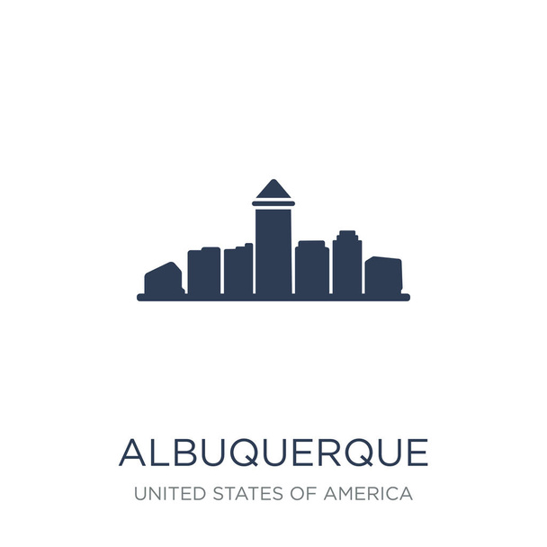иконка альбукерке. Trendy flat vector albuquerque icon on white background from the United States of America, vector illustration can be use for web and mobile, eps10
 - Вектор,изображение