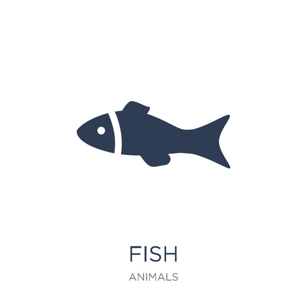 Ikona ryby. Moderní ploché vektorové ikony ryb na bílém pozadí z kolekce zvířat, vektorové ilustrace může být použít pro web a mobilní, eps10 - Vektor, obrázek