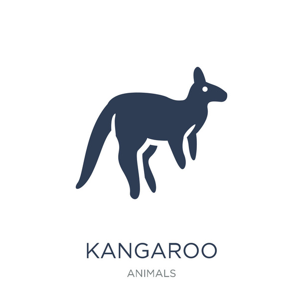 Kenguru-ikoni. Trendikäs tasainen vektori Kangaroo kuvaketta valkoisella taustalla eläinten kokoelma, vektori kuva voidaan käyttää web ja mobiili, eps10
 - Vektori, kuva