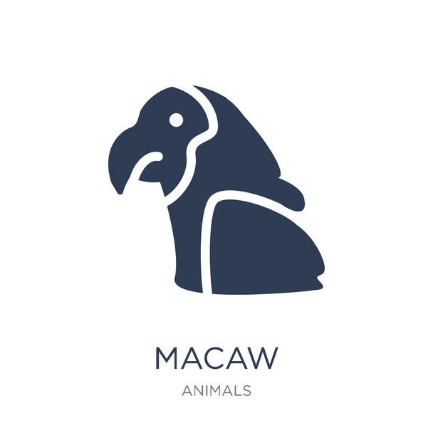 Macaon ikoni. Trendikäs tasainen vektori Macaw kuvaketta valkoisella taustalla eläinten kokoelma, vektori kuva voidaan käyttää web ja mobiili, eps10
 - Vektori, kuva