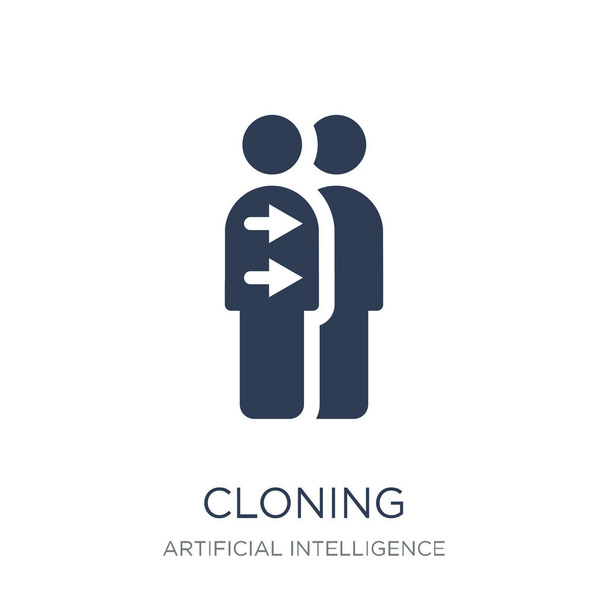 Klon-Symbol. trendige flache Vektor-Klonen-Symbol auf weißem Hintergrund aus künstlicher Intelligenz, zukünftige Technologie-Sammlung, Vektor-Illustration kann für Web und Handy verwendet werden, eps10 - Vektor, Bild
