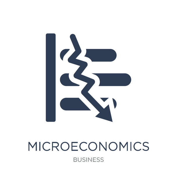 Icono de microeconomía. Moderno vector plano icono de microeconomía sobre fondo blanco de la colección Business, ilustración vectorial puede ser utilizado para la web y móvil, eps10
 - Vector, imagen