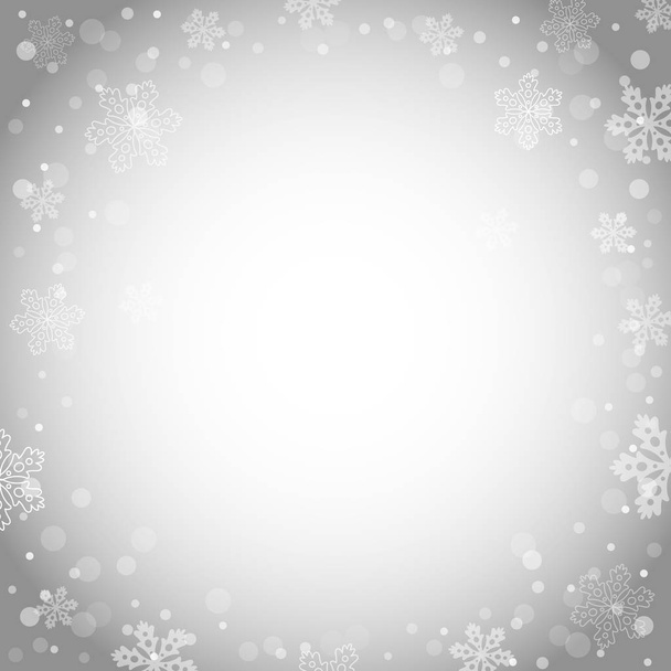 Λαμπερό χριστουγεννιάτικο φόντο με το χειμώνα και νιφάδες χιονιού. Καλά Χριστούγεννα και Ευτυχισμένο το νέο έτος έννοια. Εικονογράφηση διάνυσμα. - Διάνυσμα, εικόνα